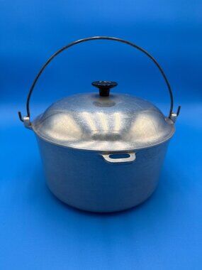 Vintage Household Institute Aluminum Stock Pot Lid Handle Camping Cookware